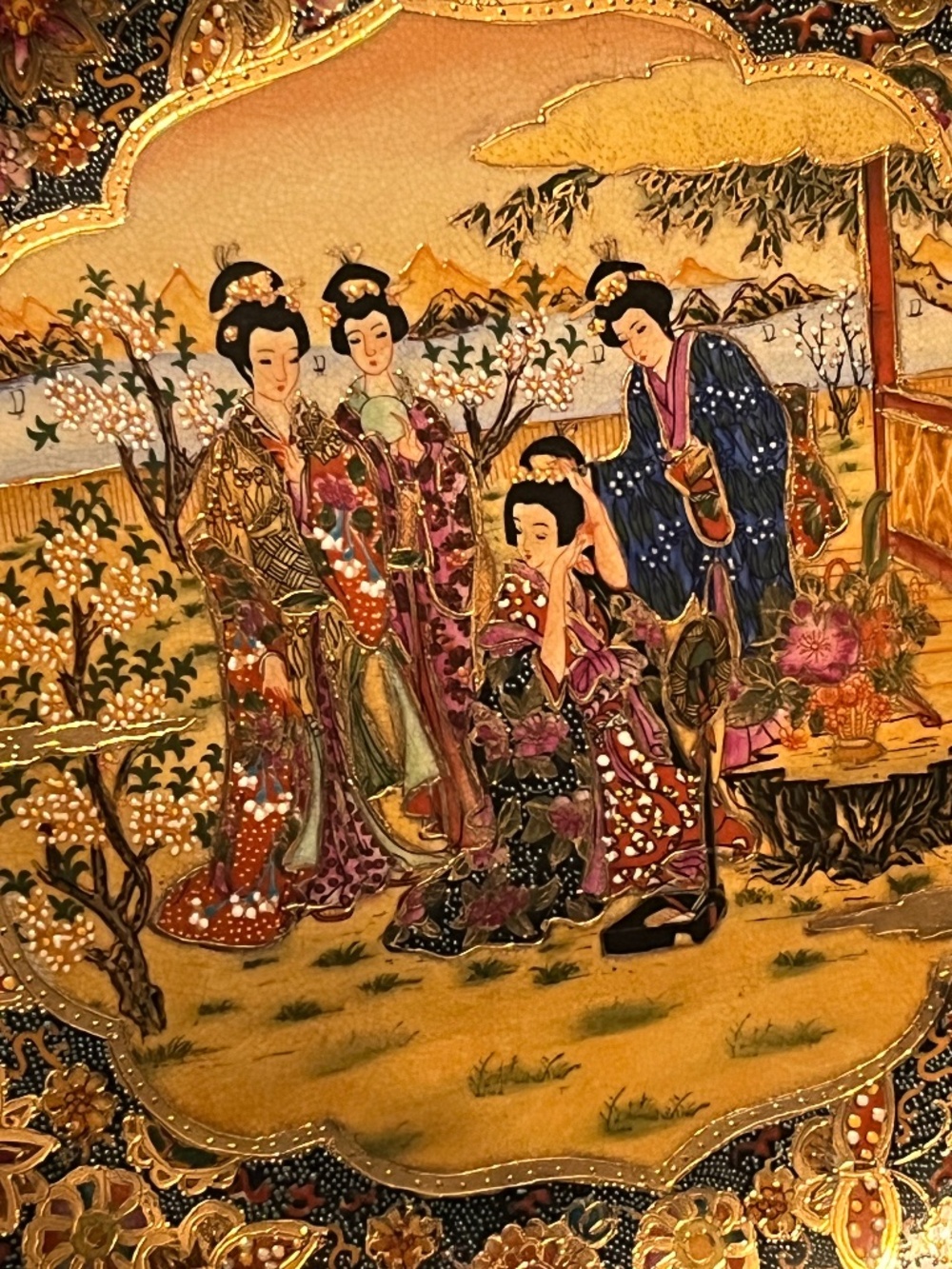 Satsuma Geisha Plate